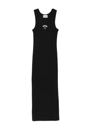 MOSCHINO JEANS logo-embroidered maxi dress - Black