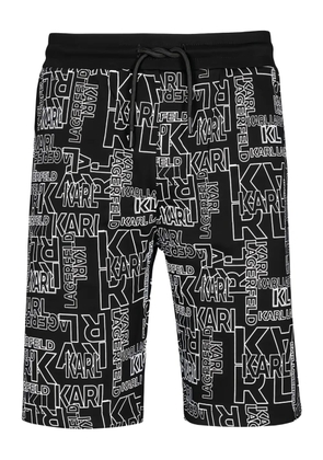 Karl Lagerfeld logo sweat shorts - Black