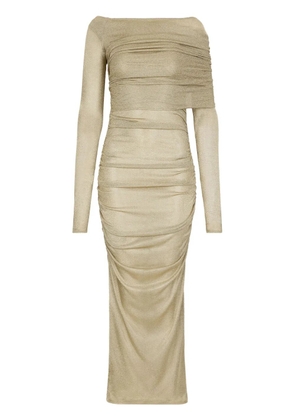 Dolce & Gabbana lurex mesh calf-length dress - Gold