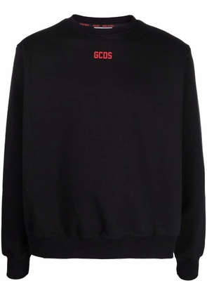 GCDS logo-print crew neck sweatshirt - Black