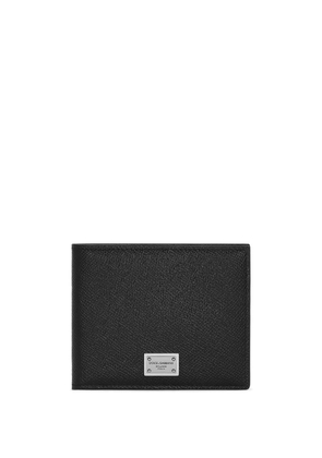 Dolce & Gabbana logo-tag leather bifold wallet - Black