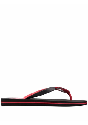 Polo Ralph Lauren logo-patch flip flops - Black