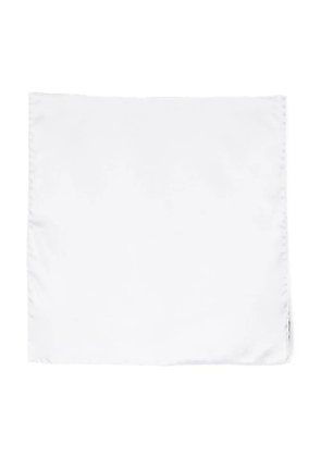 TOM FORD plain silk pocket square scarf - White