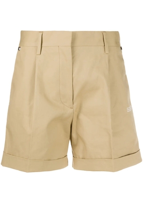 Off-White high waisted cotton shorts - Neutrals