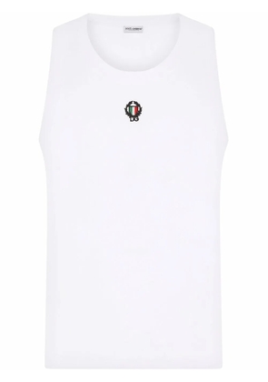 Dolce & Gabbana embroidered tank top - White