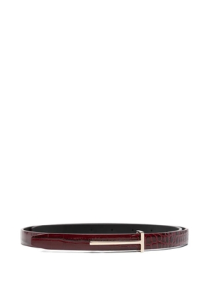 TOM FORD logo-buckle belt - Red