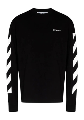 Off-White diagonal-stripes logo sweatshirt - Black