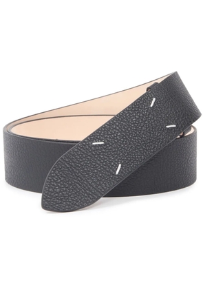Maison Margiela four-stitch grained-leather belt - Black