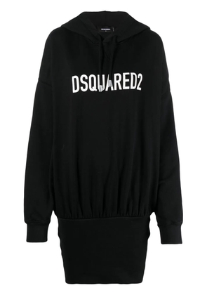 DSQUARED2 logo print hooded dress - Black