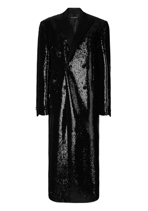 Dolce & Gabbana peak-lapel double-breasted coat - Black