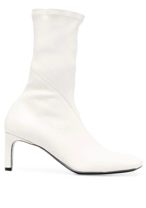 Jil Sander 65mm leather ankle boots - White
