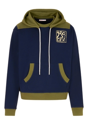 Marni colour-block hoodie - Blue