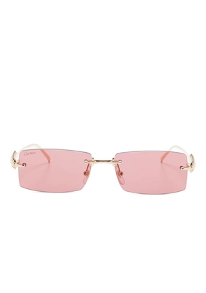 Cartier Eyewear rectangle-frame sunglasses - Gold