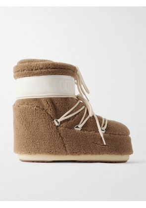 Moon Boot - Icon Low Nylon-trimmed Fleece Snow Boots - Brown - 33/35,36/38,42/44,39/41