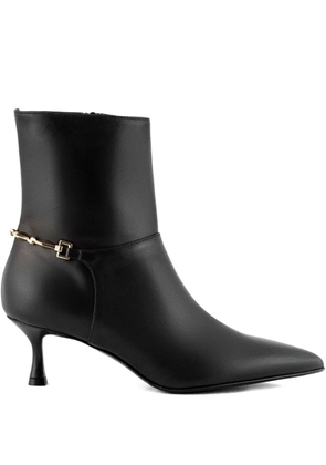 Sergio Levantesi 45mm metal-detail pointed-toe ankle boots - Black