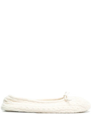 N.Peal cable knit slippers - Neutrals