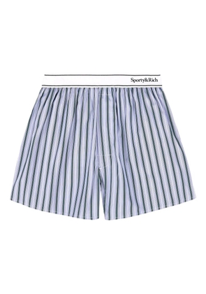Sporty & Rich Serif striped boxer shorts - Blue