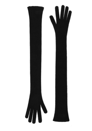 Dolce & Gabbana extra-long cashmere-blend gloves - Black