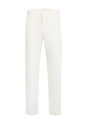 Orslow button-fastening belt-loops trousers - White