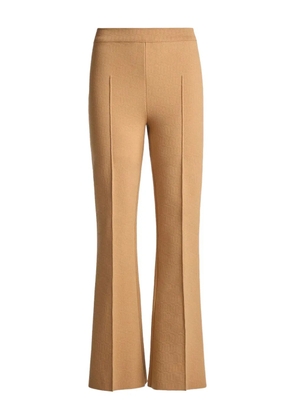 High Sport Kick geometric-pattern flared trousers - Neutrals