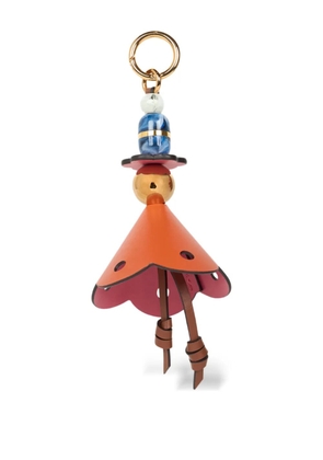 ETRO flower marbles leather charm bag - Orange