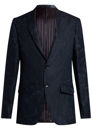 ETRO paisley-jacquard blazer - Blue