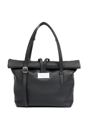 Maison Margiela medium Paper leather shoulder bag - Black