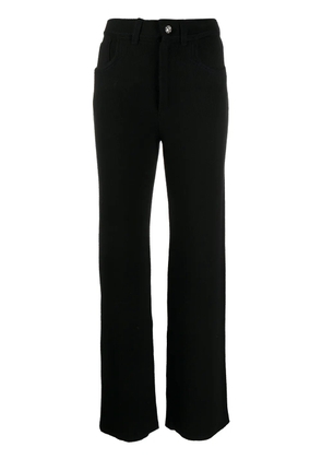 Barrie wide-leg knitted trousers - Black