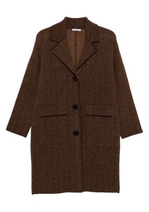 Lebor Gabala herringbone-pattern coat - Brown