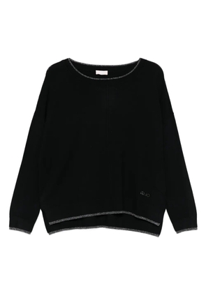 LIU JO glitter-trimmed sweater - Black