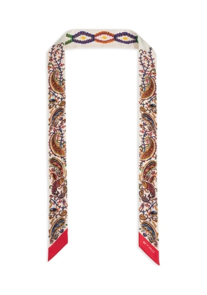 ETRO paisley logo scarf - Neutrals