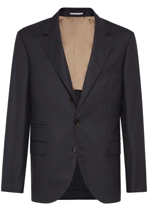 Brunello Cucinelli houndstooth virgin-wool blazer - Grey