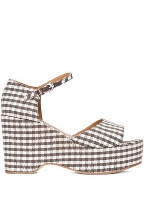 STAUD 95mm Stella platform sandals - Brown