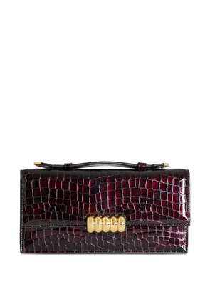 Retrofete Phoebe crocodile-embossed clutch bag - Red