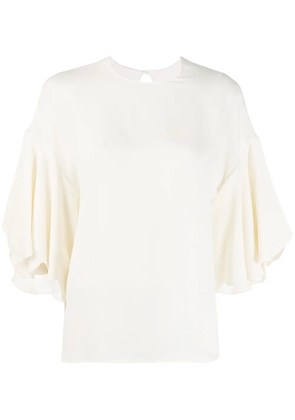 Valentino Garavani tulip sleeve blouse - White