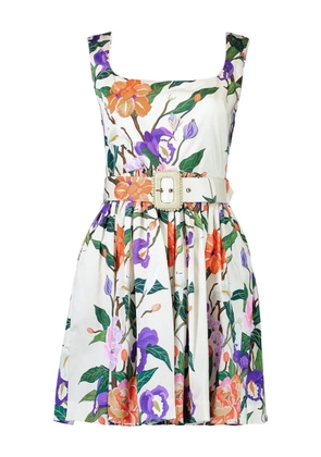 Borgo De Nor Muna floral-print belted dress - White