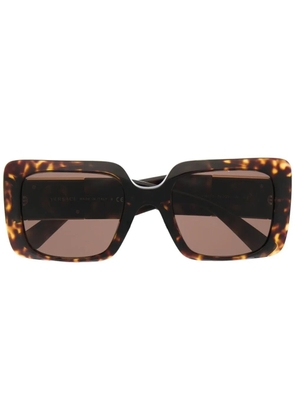 Versace Eyewear square-frame tortoiseshell-effect sunglasses - Brown