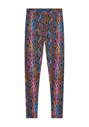 Versace snakeskin-print leggings - Black