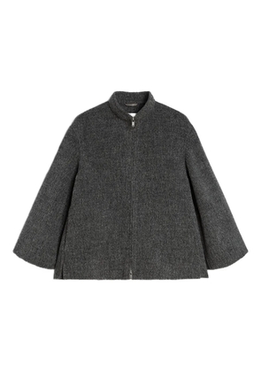 Jil Sander stand-up collar fleece jacket - Grey