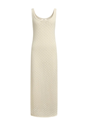 12 STOREEZ pointelle-knit scoop-neck maxi dress - Neutrals