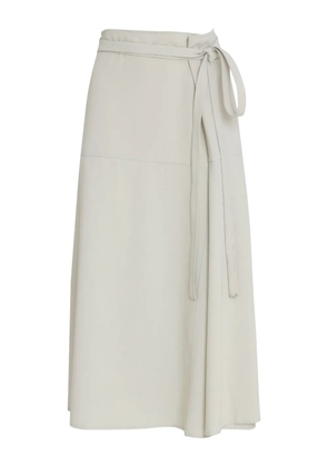Gloria Coelho wrap-design midi skirt - White