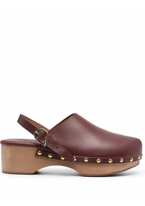 Ancient Greek Sandals Classic Closed 70mm studded clogs - Brown