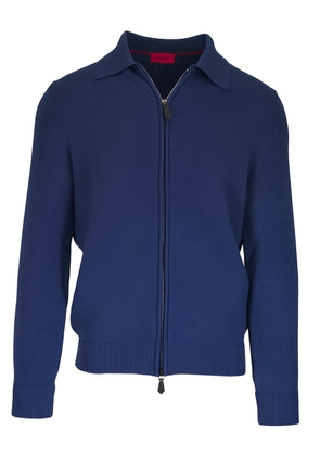 Isaia zip-fastening cardigan - Blue