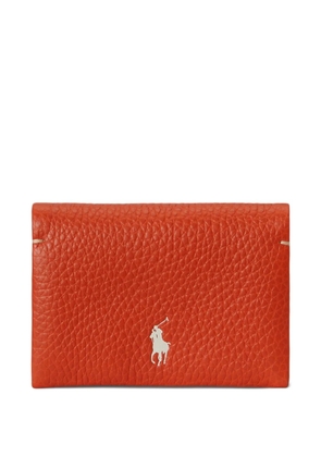 Polo Ralph Lauren pebbled leather snap wallet - Orange