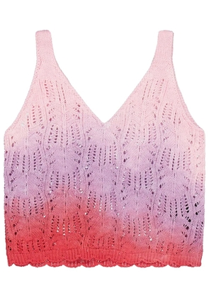 Laneus Boxy knitted tank top - Pink