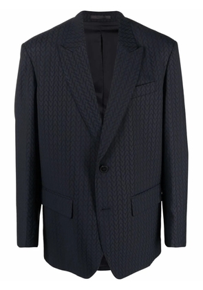 Valentino Garavani monogram-jacquard wool jacket - Blue