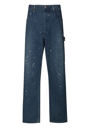 Orslow paint splatter straight-leg jeans - Blue