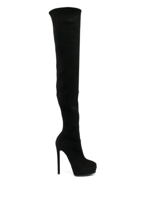 Casadei Flora 140mm above-knee platform boots - Black