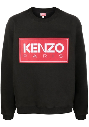 Kenzo logo-patch crew-neck sweatshirt - Black