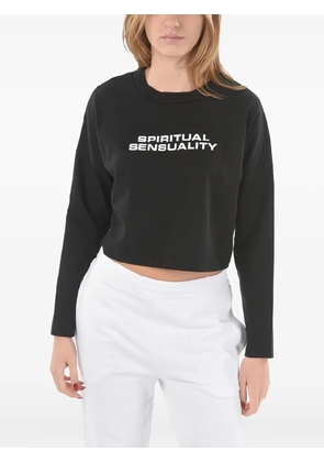 Liberal Youth Ministry Spiritual long-sleeve cropped T-shirt - Black
